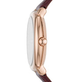  Shop Authentic Marc Jacobs Mandy White Dial Brown Leather Strap Watch for Women - MJ1598 - Luxxuri