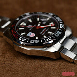  Shop Authentic Tag Heuer Aquaracer Automatic Match Timer Black Dial Silver Steel Strap Watch for Men - WAY201G.BA0927 - Luxxuri