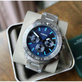  Shop Authentic Fossil Bannon Multifunction Blue Dial Silver Steel Strap Watch for Men - BQ2503 - Luxxuri