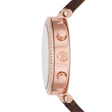  Shop Authentic Michael Kors Parker Chronograph White Dial Brown Leather Strap Watch For Women - MK6917 - Luxxuri
