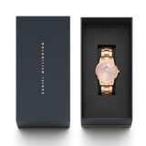  Shop Authentic Daniel Wellington Iconic Link Pink Dial Rose Gold Steel Strap Watch For Women - DW00100335 - Luxxuri