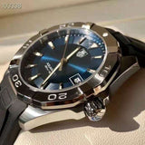  Shop Authentic Tag Heuer Aquaracer Quartz Blue Dial Black Rubber Strap Watch for Men - WAY1112.FT8021 - Luxxuri