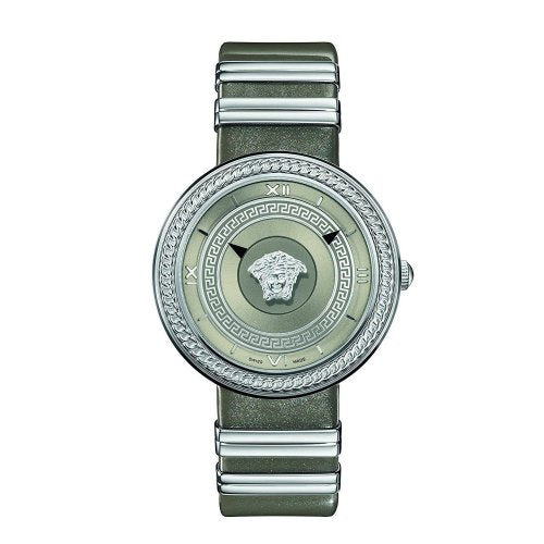  Shop Authentic Versace V Metal Icon Silver Dial Silver & Grey Strap Watch for Women - VLC120016 - Luxxuri