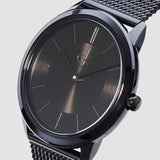 Shop Authentic Calvin Klein Minimal Black Dial Black Mesh Bracelet Watch for Men - K3M224B1 - Luxxuri