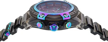  Shop Authentic Versace Icon Active Chronograph Quartz Black Dial Black Steel Strap Watch For Men - VEZ701022 - Luxxuri