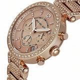  Shop Authentic Michael Kors Uptown Glam Parker Chronograph Rose Gold Dial Steel Strap Watch for Women - MK5663 - Luxxuri