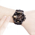  Shop Authentic Diesel Little Daddy Chronograph Black Dial Black Leather Strap Watch For Men - DZ7291 - Luxxuri