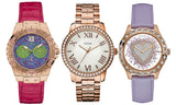  Shop Authentic Guess Limelight Quartz Multicolor Dial Red Leather Strap Watch For Women - W0775L4 - Luxxuri