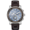  Shop Authentic Guess Pinnacle Chronograph Quartz Blue Dial Brown Leather Strap Watch For Men - W0673G1 - Luxxuri
