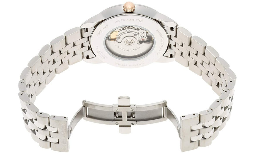  Shop Authentic Calvin Klein Infinity Silver Dial Silver Steel Strap Watch for Men - K5S34B46 - Luxxuri