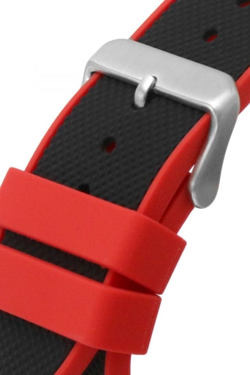 Guess Navigator Black Dial Black Rubber Strap Watch for Men - GW0264G1