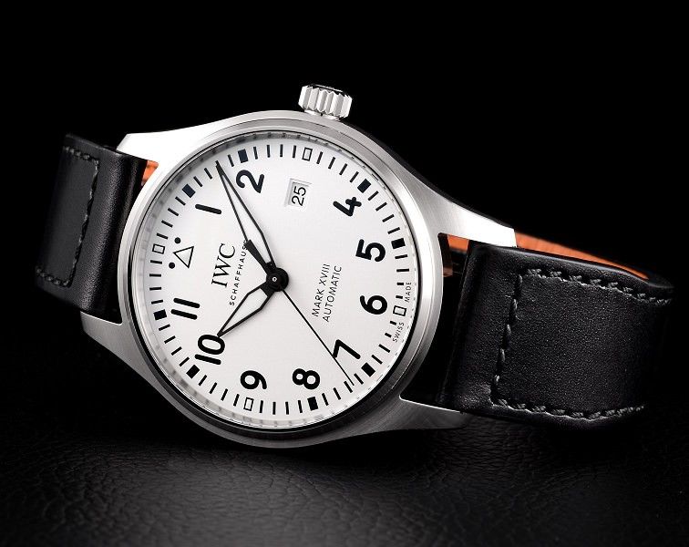  Shop Authentic IWC Pilot's Watch Mark XVIII White Dial Black Leather Strap Watch for Men - IW327002 - Luxxuri
