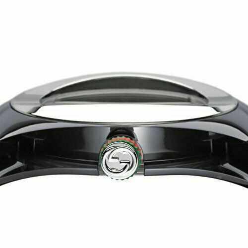  Shop Authentic Gucci Sync XXL Quartz Black Dial Black Rubber Strap Watch For Men - YA137101 - Luxxuri