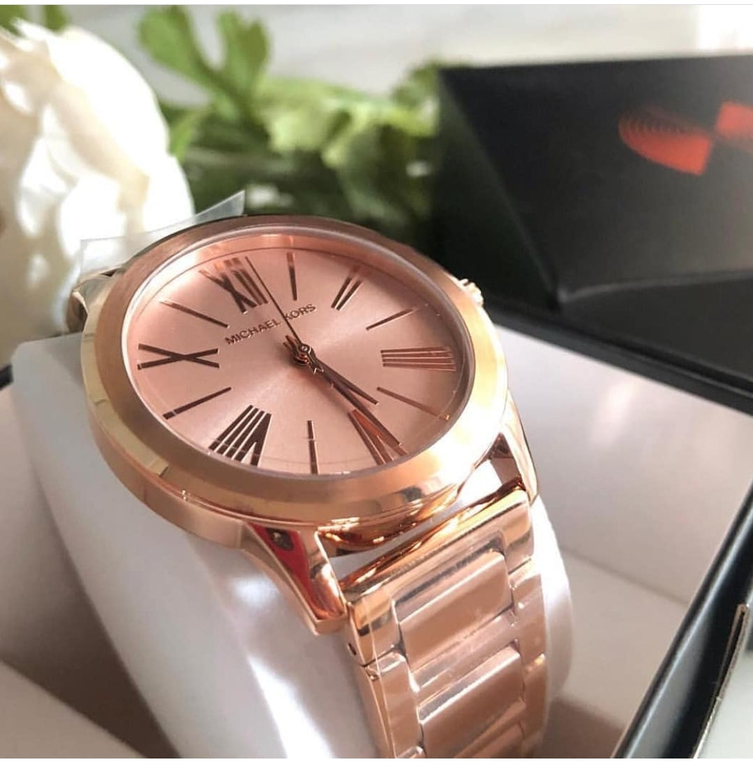  Shop Authentic Michael Kors Hartman Rose Gold Dial Rose Gold Steel Strap Watch For Women - MK3491 - Luxxuri