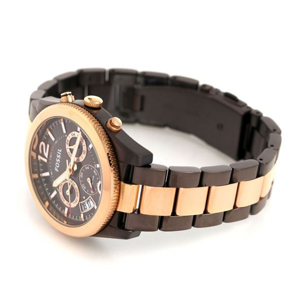  Shop Authentic Fossil Perfect Boyfriend Multifunction Brown Dial Two Tone Steel Strap Watch for Women - ES4284 - Luxxuri