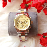  Shop Authentic Michael Kors Runway Gold Dial Two Tone Steel Strap Watch for Women - MK5137 - Luxxuri