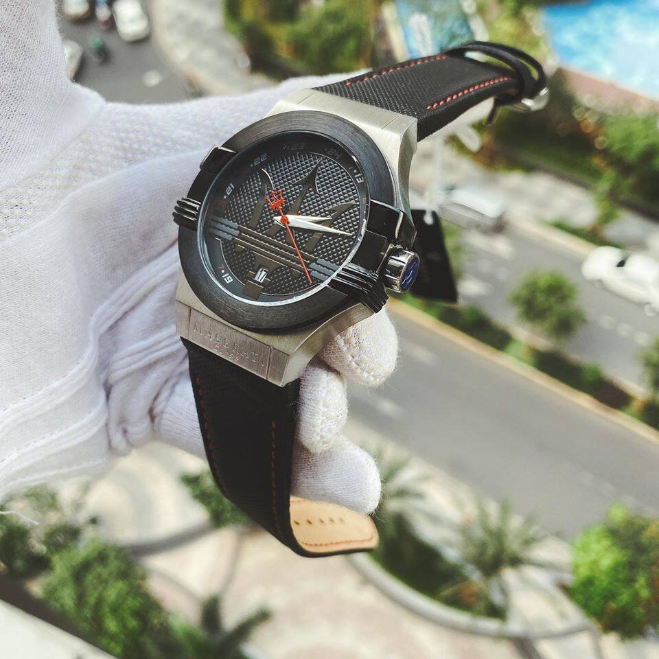 Shop Authentic Maserati Potenza Black Dial Black Leather Strap Watch For Men - R8851108001 - Luxxuri