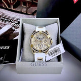  Shop Authentic Guess Queen Quartz Gold Dial White Silicone Strap Watch For Women - GW0536L2 - Luxxuri