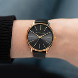 Shop Authentic Michael Kors Pyper Black Dial Black Leather Strap Watch For Women - MK2747 - Luxxuri