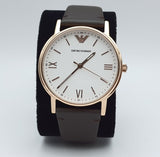  Shop Authentic Emporio Armani Dress Quartz White Dial Brown Leather Strap Watch For Men - AR11011 - Luxxuri