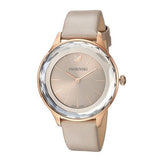  Shop Authentic Swarovski Octea Nova Grey Dial Grey Leather Strap Watch for Women - 5295326 - Luxxuri