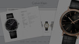  Shop Authentic Calvin Klein Surround Black Dial Black Leather Strap Watch for Men - K3W211C1 - Luxxuri