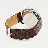  Shop Authentic Tommy Hilfiger Baker Chronograph White Dial Brown Leather Strap Watch For Men - 1710450 - Luxxuri