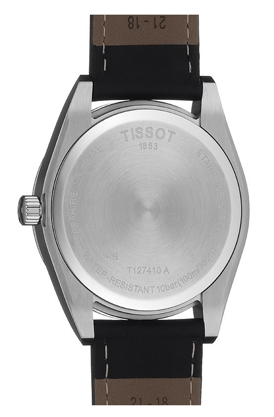 Tissot Gentleman Black Dial Black Leather Strap Watch For Men - T127.410.16.051.00