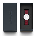  Shop Authentic Daniel Wellington Roselyn 3A Petite White Dial Ruby Red NATO Strap Watch For Women - DW00100292 - Luxxuri