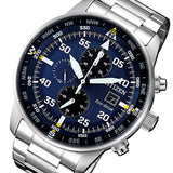  Shop Authentic Citizen Eco Drive Chronograph Blue Dial Silver Stainless Steel Watch For Men - CA0690-88L - Luxxuri
