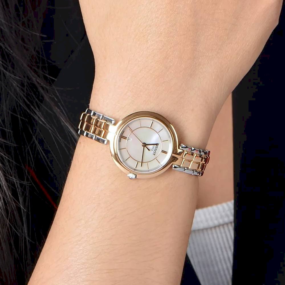  Shop Authentic Tissot T Lady Flamingo Mother of Pearl White Dial Two Tone Steel Strap Watch For Women - T094.210.22.111.00 - Luxxuri