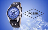  Shop Authentic Fossil Coachman Chronograph Blue Dial Black Leather Strap Watch for Men - CH2564 - Luxxuri