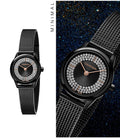  Shop Authentic Calvin Klein Minimal Diamonds Black Dial Black Mesh Bracelet Watch for Women - K3M2342R - Luxxuri