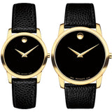  Shop Authentic Movado Museum Classic Black Dial Black Leather Strap Watch For Women - 0607016 - Luxxuri