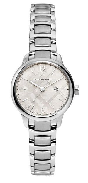  Shop Authentic Burberry The Classic Silver Dial Silver Steel Strap Watch for Women - BU10108 - Luxxuri