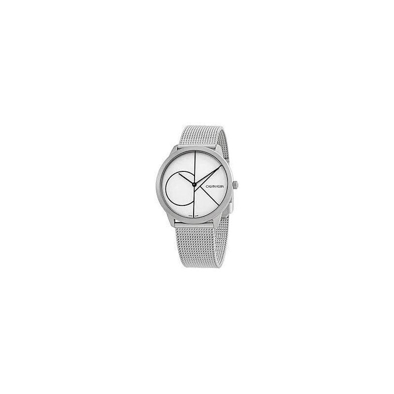  Shop Authentic Calvin Klein Minimal White Dial Silver Mesh Bracelet Watch for Men - K3M5115X - Luxxuri