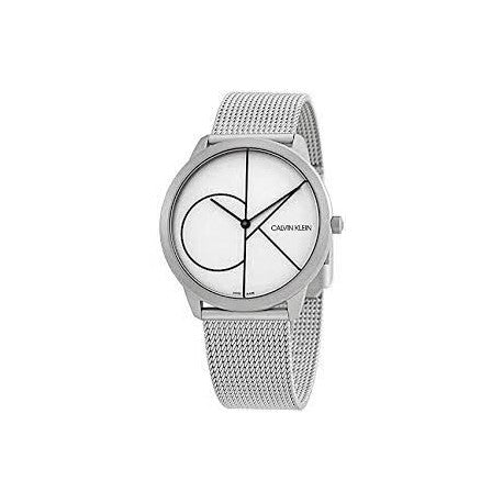  Shop Authentic Calvin Klein Minimal White Dial Silver Mesh Bracelet Watch for Women - K3M5215X - Luxxuri