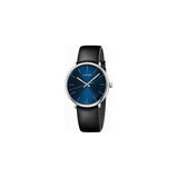  Shop Authentic Calvin Klein High Noon Quartz Blue Dial Black Leather Strap Watch for Men - K8M211CN - Luxxuri