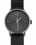 Shop Authentic Calvin Klein Accent Black Dial Black Leather Strap Watch for Women  - K2Y2Y1C3 - Luxxuri