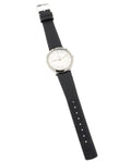  Shop Authentic Calvin Klein Minimal Silver Dial Black Leather Strap Watch for Women - K3M221C6 - Luxxuri