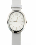  Shop Authentic Calvin Klein Incentive White Dial White Leather Strap Watch for Women - K3P231L6 - Luxxuri