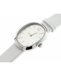  Shop Authentic Calvin Klein Incentive White Dial White Leather Strap Watch for Women - K3P231L6 - Luxxuri