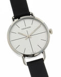  Shop Authentic Calvin Klein Evan White Dial Black Leather Strap Watch for Women - K7B231CY - Luxxuri