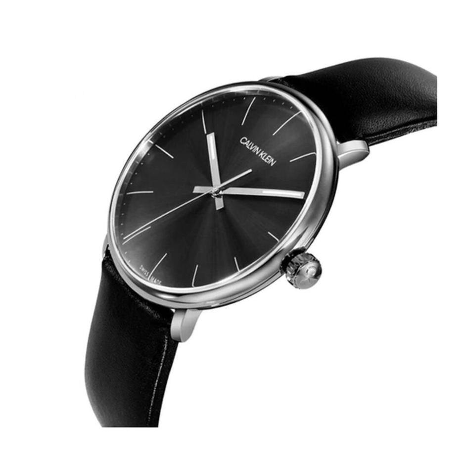  Shop Authentic Calvin Klein High Noon Quartz Black Dial Black Leather Strap Watch for Men - K8M211C1 - Luxxuri