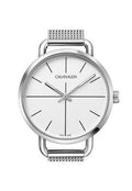  Shop Authentic Calvin Klein Even White Dial Silver Mesh Bracelet Watch for Women - K7B23126 - Luxxuri