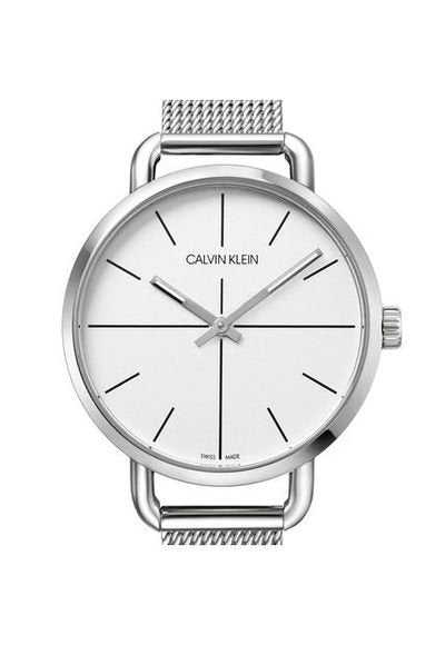  Shop Authentic Calvin Klein Even White Dial Silver Mesh Bracelet Watch for Women - K7B23126 - Luxxuri