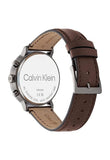  Shop Authentic Calvin Klein Minimal Silver Dial Brown Leather Strap Watch for Men - K3M221G6 - Luxxuri
