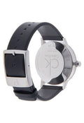 Shop Authentic Calvin Klein Minimal Black Dial Black Leather Strap Watch for Men - K7621107 - Luxxuri