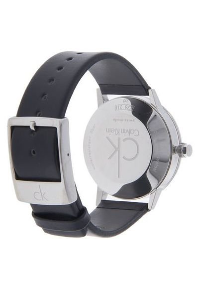  Shop Authentic Calvin Klein Minimal Black Dial Black Leather Strap Watch for Men - K7621107 - Luxxuri