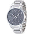  Shop Authentic Calvin Klein City Chronograph Black Dial Silver Steel Strap Watch for Men - K2G27143 - Luxxuri